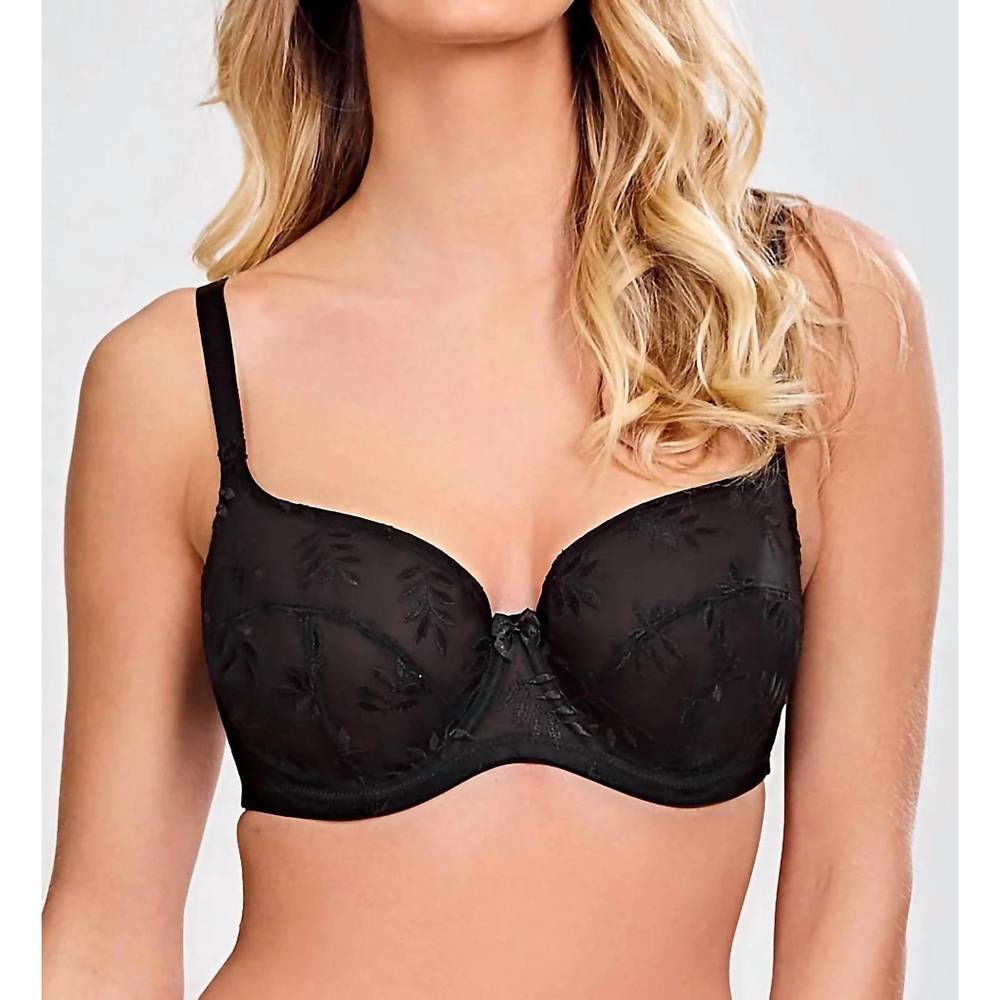 Panache Black Embroidered Bra